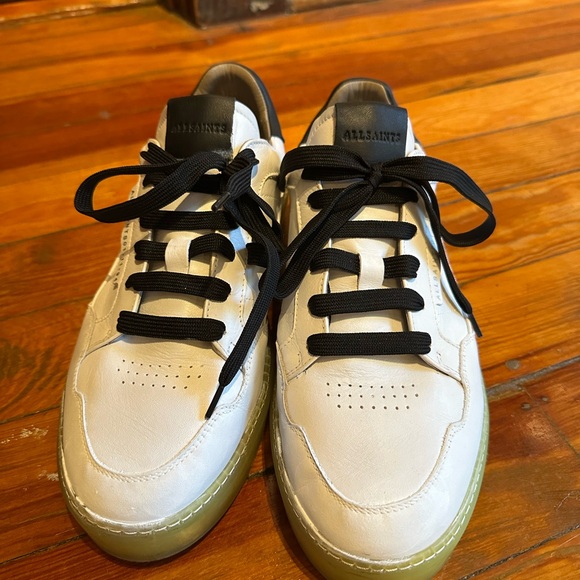 All Saints Men's White and Black Sneakers - Picture 1 of 7